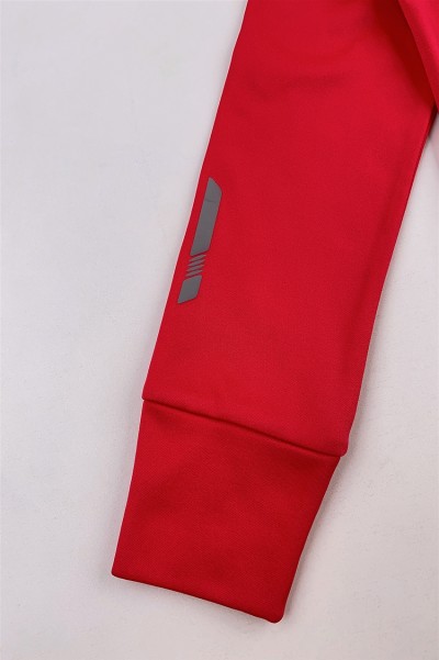訂製紅色純色風褸外套      設計多袋風褸外套設計    運動夾克    運動修身    風褸外套供應商     戶外運動    J1010 細節-7